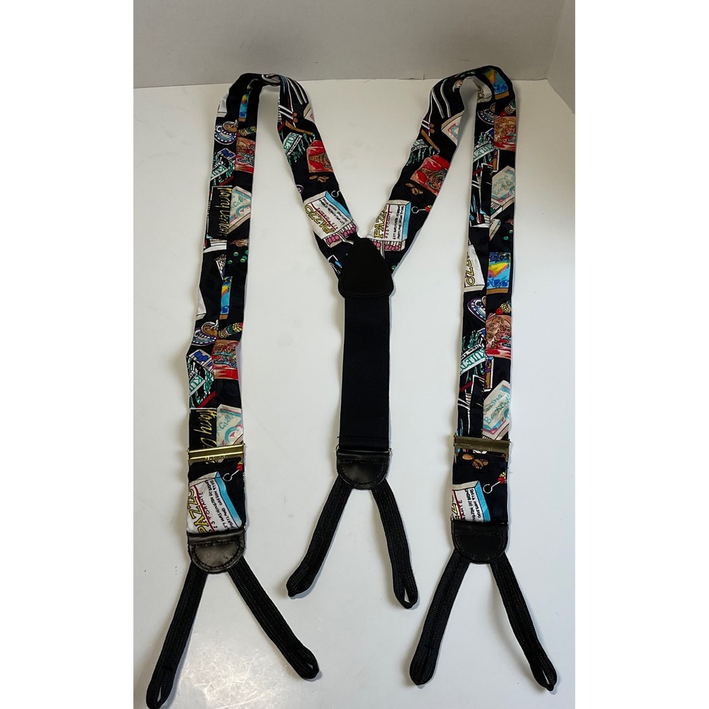 Pelican USA Vintage Matchbook Print Suspenders Pazzo Harry Dentons Button On